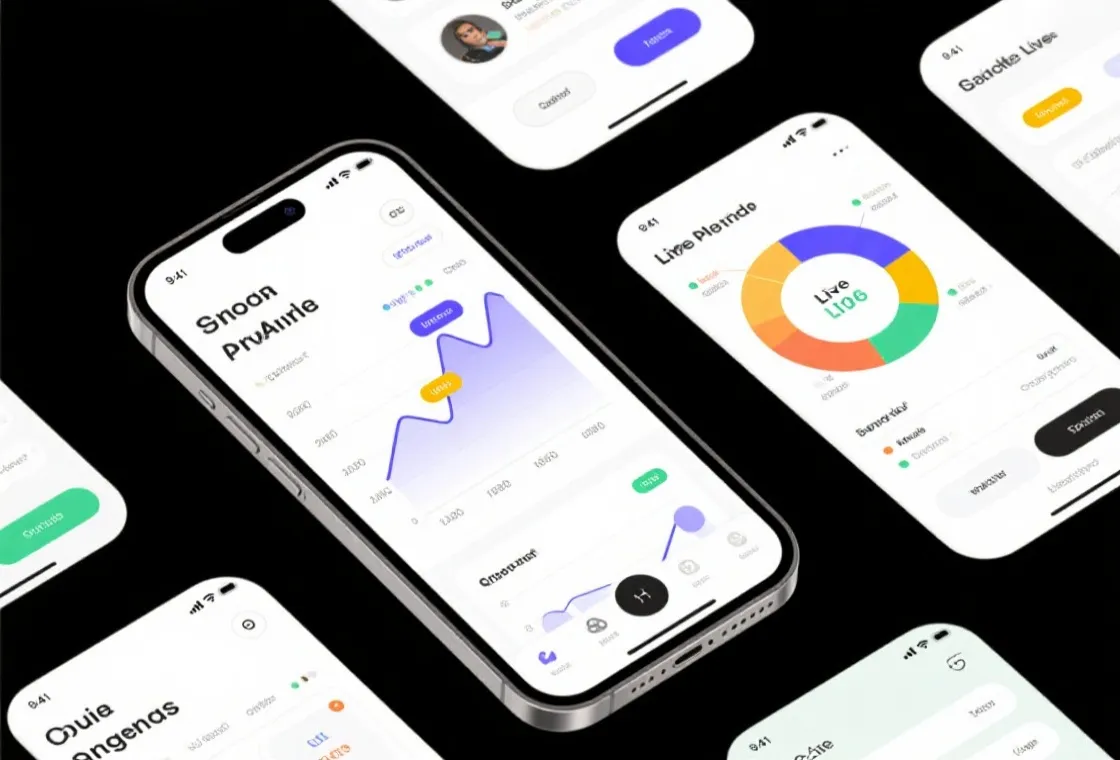 移动端应用界面示意图